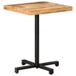 ZNTS Bistro Table Square 60x60x75 cm Rough Mango Wood 320264