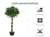 Artificial Bay Laurel Topiary Trees w/ Pot Fake, Set Of 2 120cm/4FT Indoor Greenery Plant Home T3398P344457