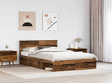 Bed Frame with Headboard Old Wood 120 x 200 cm Engineered wood 3407911