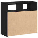 Sideboard Black Oak 80 x 35 x 75 cm Engineered Wood 862568