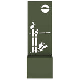 Garden Privacy Screen Olive green 50 x 150 cm Cold-rolled steel 876472