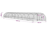 Chicken Coop Silver 800 x 150 x 100 cm Galvanised Steel 3434663