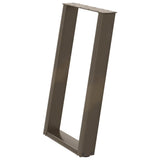 Dining Table Legs U-Shaped 2 pcs Natural Steel 60x cm Steel 4012791