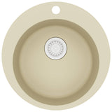 Granite Kitchen Sink Single Basin Round Beige 144864