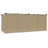Gazebo with Curtains Taupe 6x3 m Steel 4003922