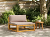 Sectional Middle Sofa with Cushions Solid Acacia Wood Natural 42028304