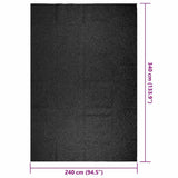 Rug ZIZUR Anthracite 240x340 cm Jute Look Indoor and Outdoor 4010353