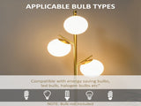 3-Light Tree Floor Lamps for Living Room, Modern Standing Lamp for Bedroom with Globe Lampshade, T3398P343239