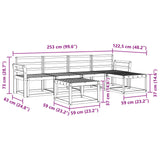 Outdoor Sofa Set 6 pcs Natural 3366287