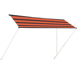 Retractable Awning 400x150 cm Orange and Brown 145899