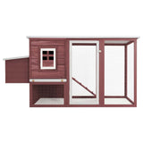 170847 Outdoor Chicken Cage Hen House with 1 Egg Cage Brown Wood