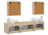Bathroom Cabinet Set 5 pcs Sonoma Oak Engineered Wood 3406481