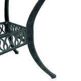 ZNTS Garden Table Green Ø90x75 cm Cast Aluminium 4002810