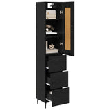 Highboard Black Oak 34.5 x 34 x 180 cm Engineered Wood 3416234