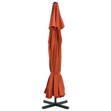 Garden Parasol with Portable Base Terracotta 276326