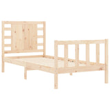 Bed Frame without Mattress Single Solid Wood Pine 3192781