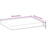 Floating Shelves 4 pcs 60x30x4 cm Oil Finished Solid Wood Acacia 3279610