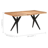 Dining Table 160x80x76 cm Solid Acacia Wood 323565