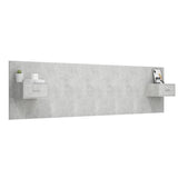Bed Headboard with Cabinets Concrete Grey Engineered Wood 3115727