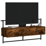 TV Cabinet Wall-mounted Smoked Oak 100.5x30x51 cm Engineered Wood 833460