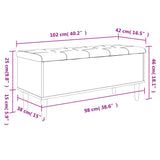 Storage Bench White 102x42x46 cm Engineered Wood 835082