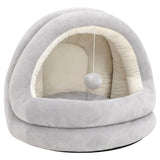 Cat Bed 50x50x45 cm Grey and Cream 171398