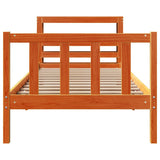 Bed Frame with Headboard without Mattress Wax Brown 90x200 cm 3305776