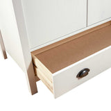 2-Door Wardrobe Hill White 89x50x170 cm Solid Pine Wood 288950