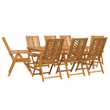 Garden Dining Set 9 pcs Brown Solid Acacia Wood 3154126