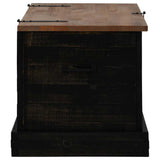 ZNTS Storage Chest HALDEN Black 91x48x47 cm Solid Wood Pine 4018404