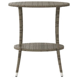 Reclining Garden Chairs 2 pcs with Table Grey Poly Rattan 365694