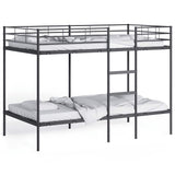 Bunk Bed without Mattress Black 100x200 cm Steel 42000324