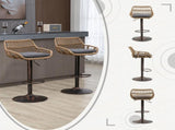 GOMYWAY 2 PCS Modern Swivel Bar Stools, Height Adjustable wicker furniture Bar Chairs with Cushion & W2678P388753