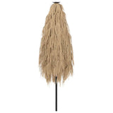 Garden Parasol with LEDs and Steel Pole Brown 223x223x213 cm 4005119