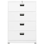 ZNTS Filing Cabinet White 90x46x134 cm Steel 336294