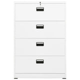 ZNTS Filing Cabinet White 90x46x134 cm Steel 336294