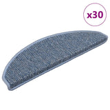 Stair Mats Self-adhesive Sisal-Look 30 pcs 65x21x4 cm Blue 3365874