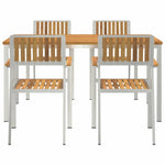 Garden Dining Set 5 pcs Brown Solid acacia wood 3334791