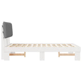 Bed Frame with Upholstered Headboard Light Grey 120 x 200 cm 877283