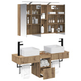 Bathroom Cabinet Set 4 pcs Artisan Oak 100 x 14.5 x 70 cm 3406302