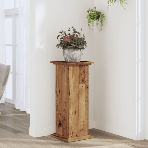 ZNTS Plant Stand Old Wood 33x33x80 cm Engineered Wood 852976