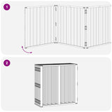 Dog Gate 12 pcs Black 60 x 60 cm Galvanised Steel 892024