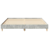 Bed Frame No Mattress Concrete Grey 200x200 cm Engineered Wood 3328702