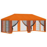 Gazebo Cover with Sidewalls 6 x 3 m Orange Polyester 190 900418