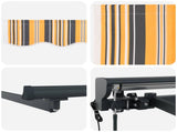 Electric Retractable Awning Yellow, Grey and Anthracite 5 x 3 m 3422122