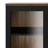 Display Cabinet Glazed 2 Doors in Black and Walnut 7169217686DJ