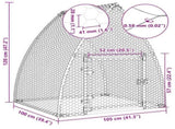 Chicken Cage Silver 100x105x120 cm Galvanised Steel 172552