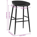 Bar Chairs 2 pcs Black 248155