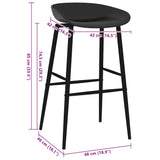 Bar Chairs 2 pcs Black 248155