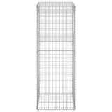 Gabion Basket Posts 2 pcs 50x50x140 cm Iron 151271